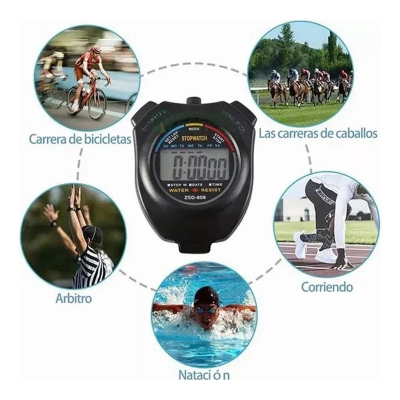 Cronometro Deportivo Fitness Cronometros Digital Impermeable